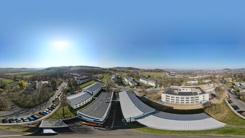 GirlsDay 2025 - AfB Homberg (Efze) Panoramaaufnahme vom AfB Homberg (Efze) aus der Luft